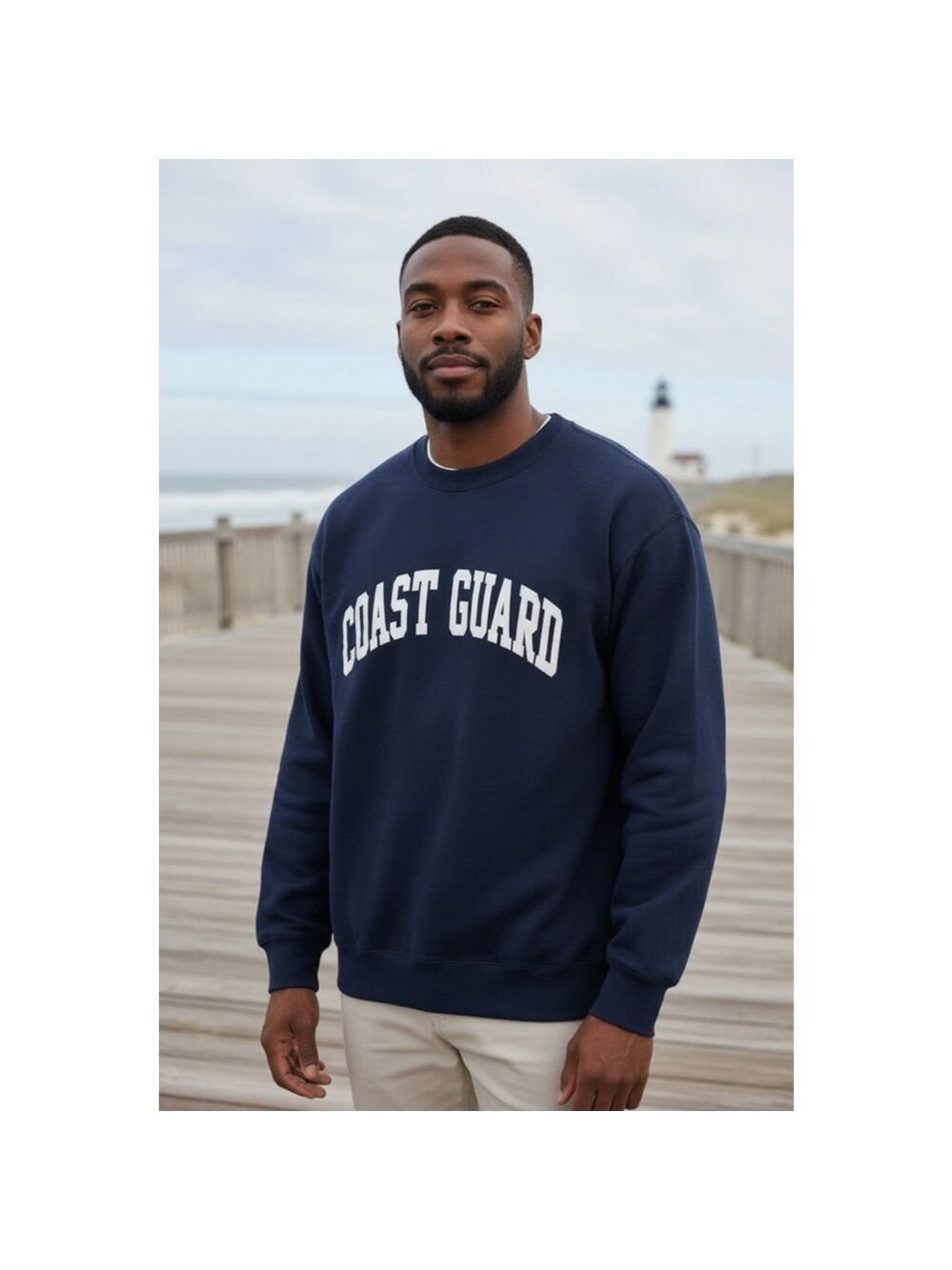 MV Sport Coast Guard Navy White Sweatshirt XXL
